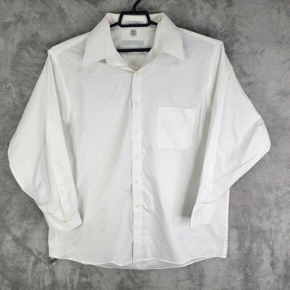 Mens White Geoffrey Beene Shirt Button Down Long Sleeve Size XL - Picture 2 of 7